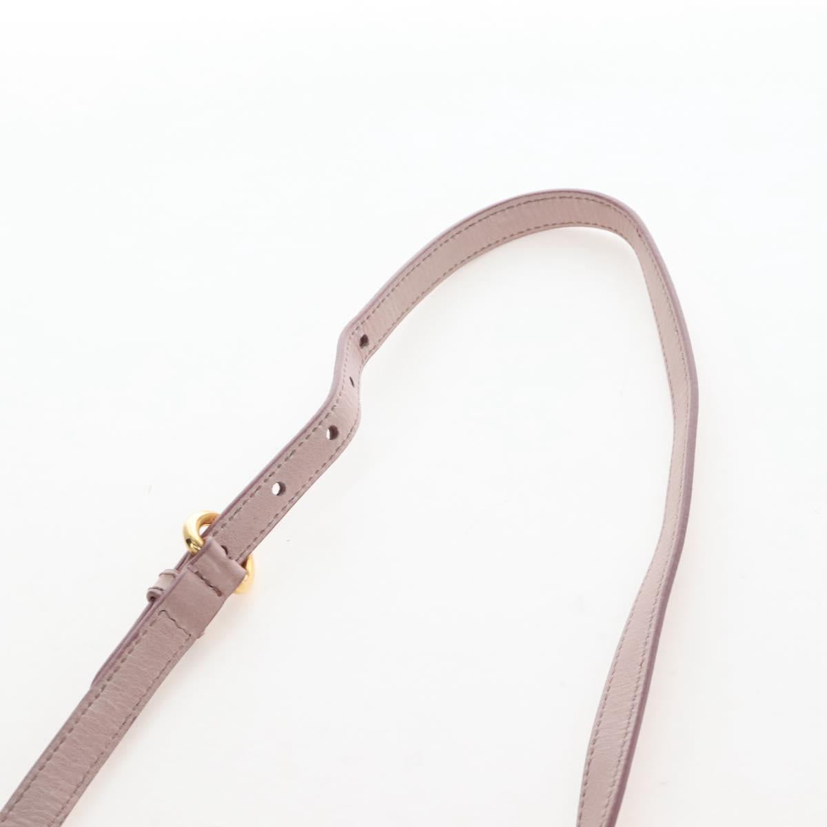 Miu Miu Hand Bag Leather 2way Pink Gold Auth 167773M