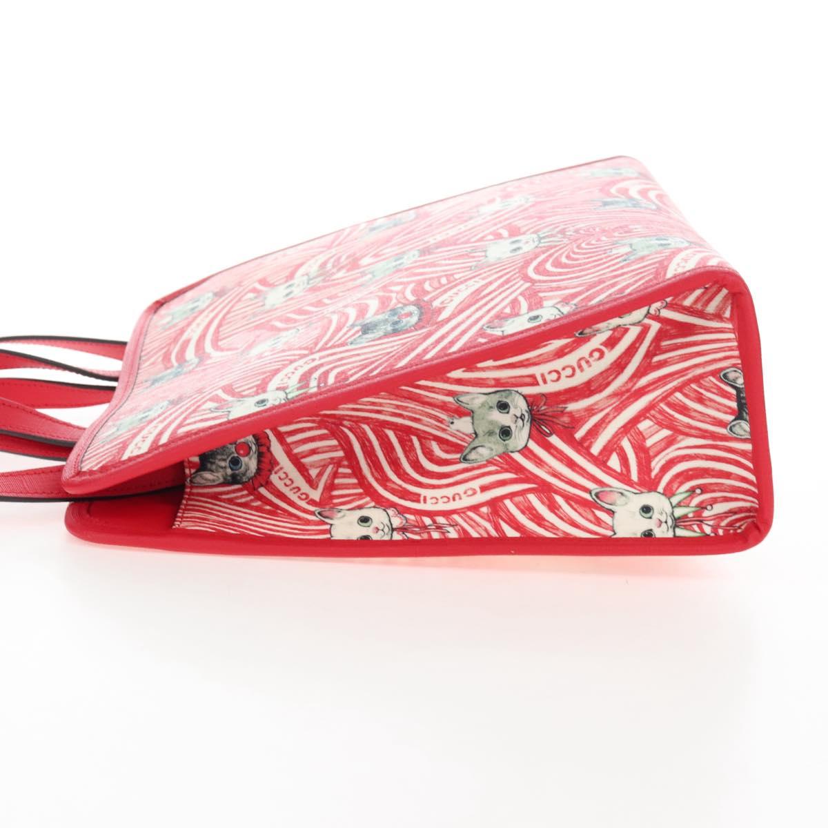 GUCCI x Higuchi Yuuko Hand Bag PVC 2way Red 630542 Auth 167781SM