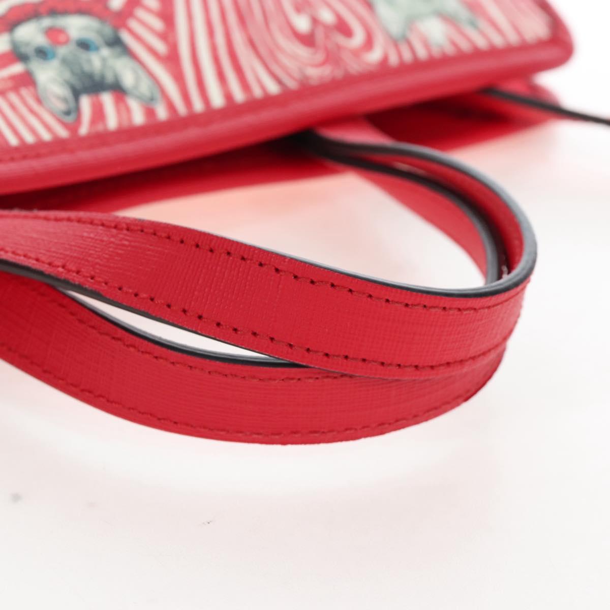 GUCCI x Higuchi Yuuko Hand Bag PVC 2way Red 630542 Auth 167781SM