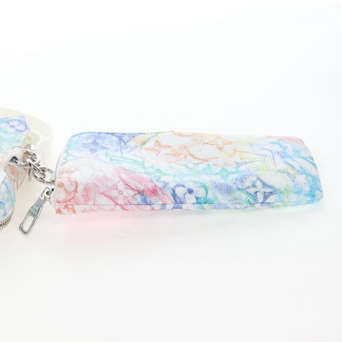 LOUIS VUITTON Monogram Pastel Colors LV Block Pouch M57277 LV Auth 167783SM