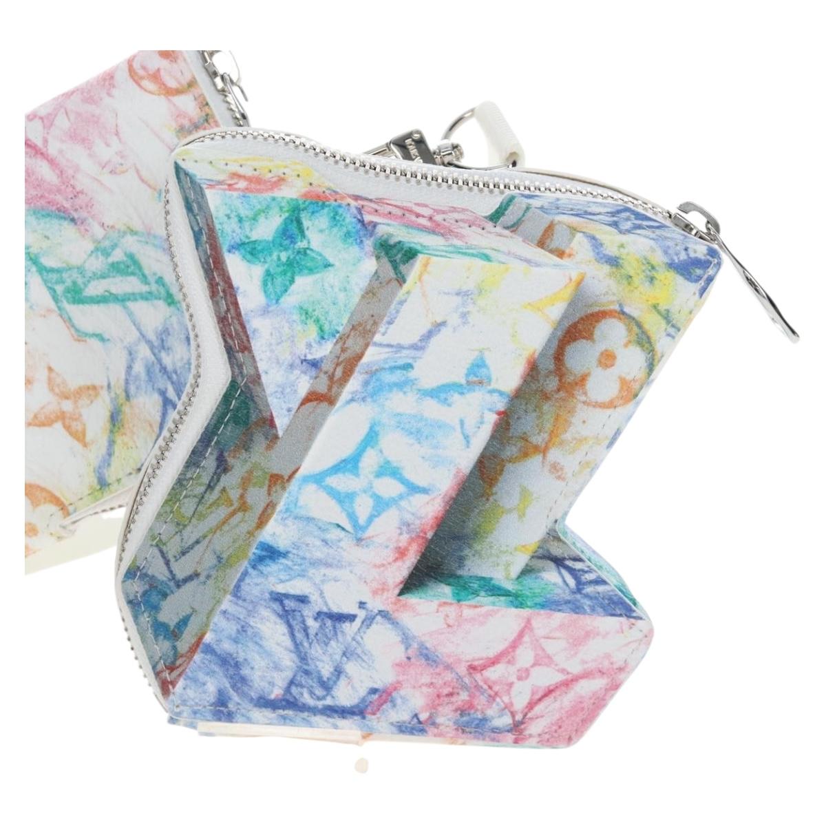 LOUIS VUITTON Monogram Pastel Colors LV Block Pouch M57277 LV Auth 167783SM