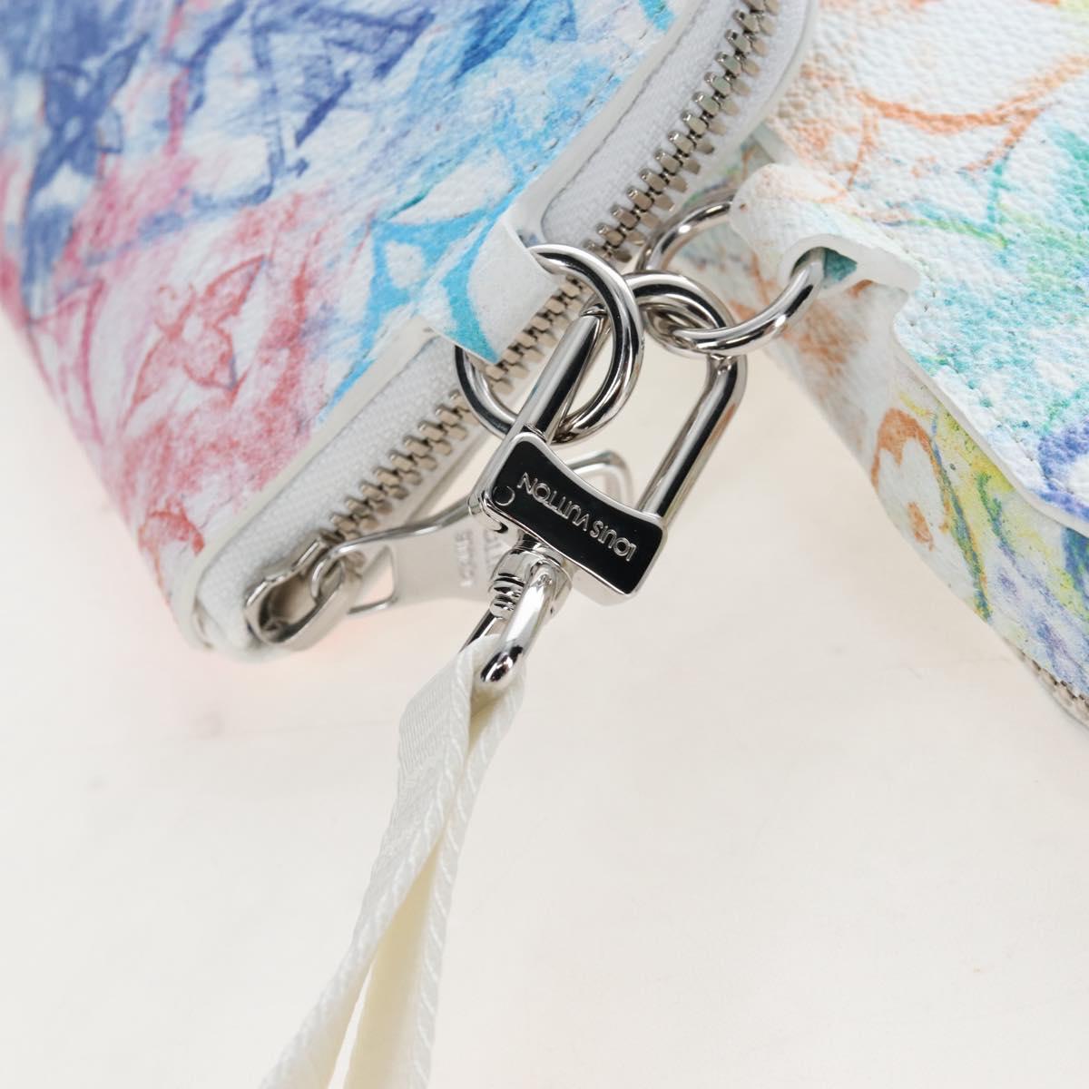 LOUIS VUITTON Monogram Pastel Colors LV Block Pouch M57277 LV Auth 167783SM