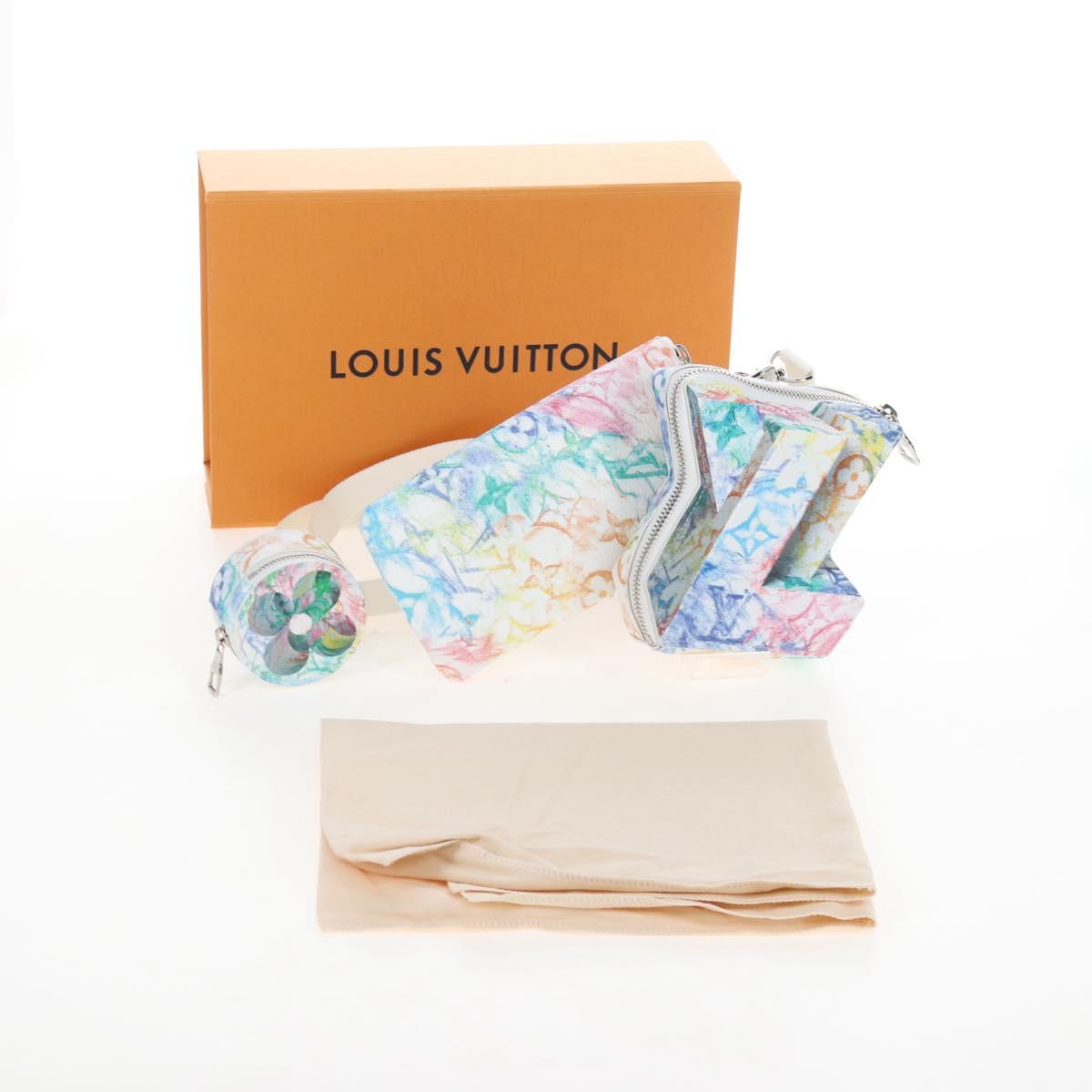 LOUIS VUITTON Monogram Pastel Colors LV Block Pouch M57277 LV Auth 167783SM