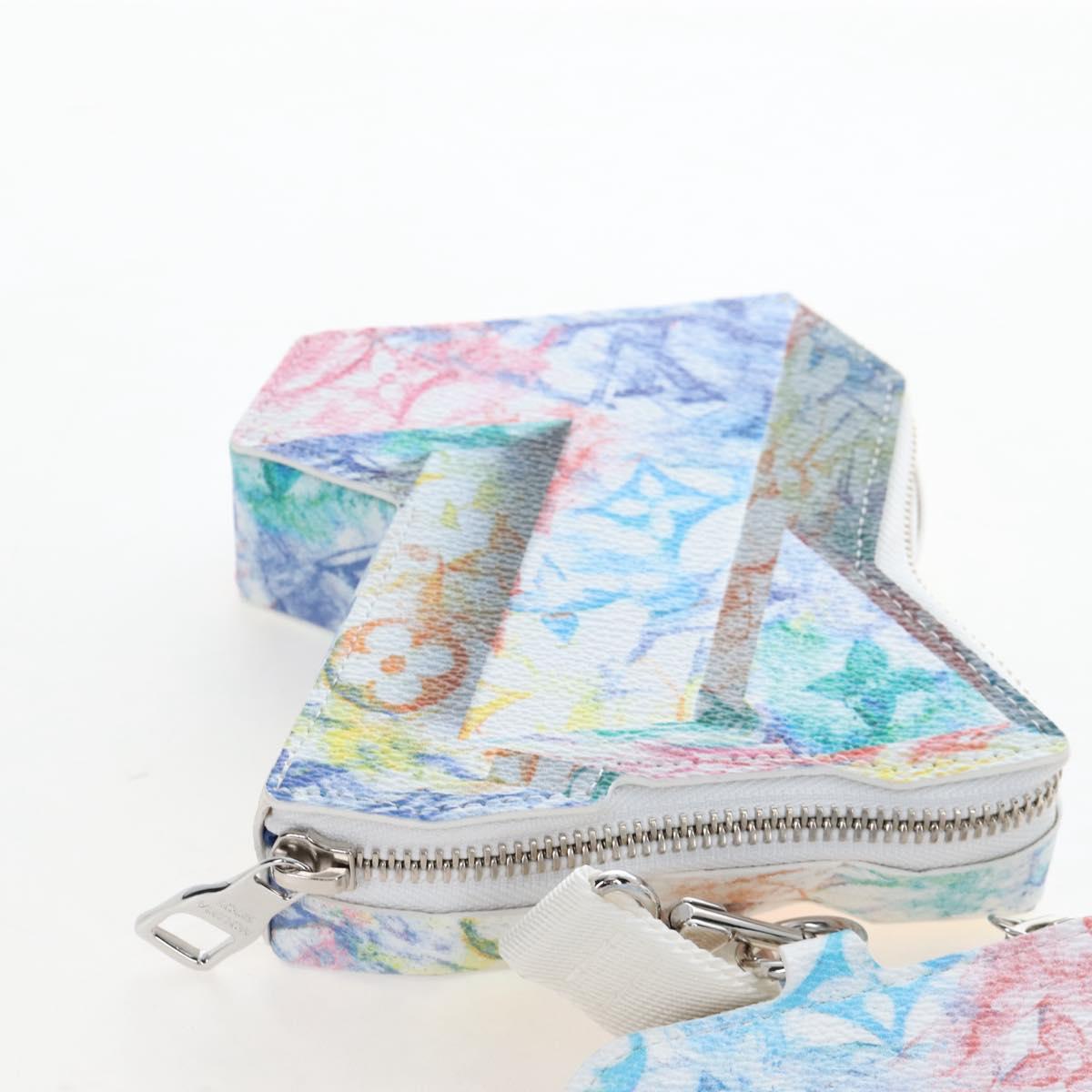 LOUIS VUITTON Monogram Pastel Colors LV Block Pouch M57277 LV Auth 167783SM