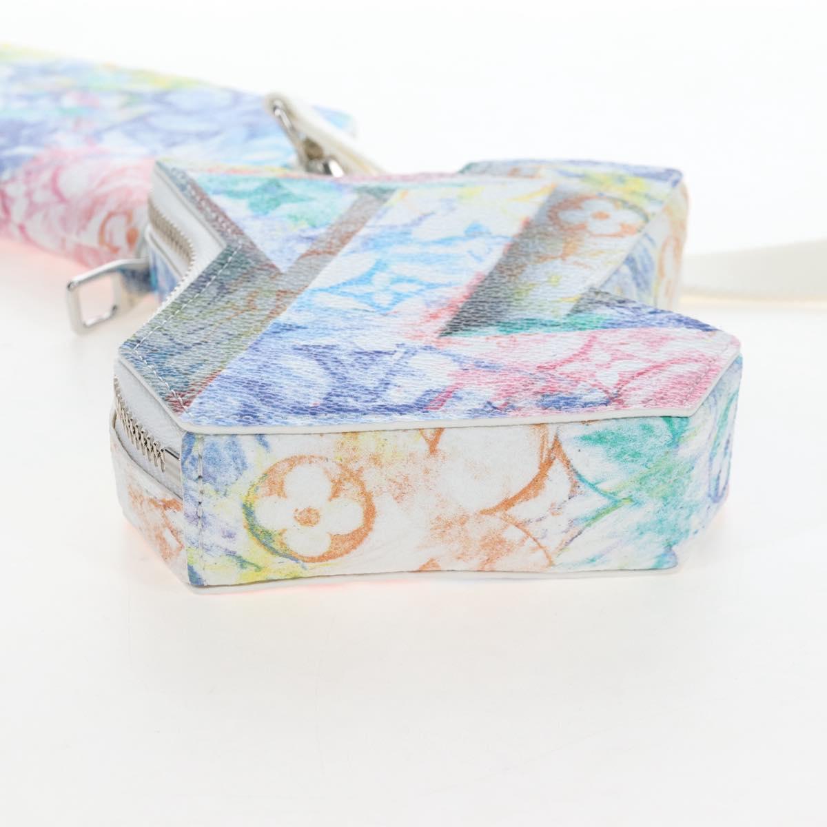 LOUIS VUITTON Monogram Pastel Colors LV Block Pouch M57277 LV Auth 167783SM