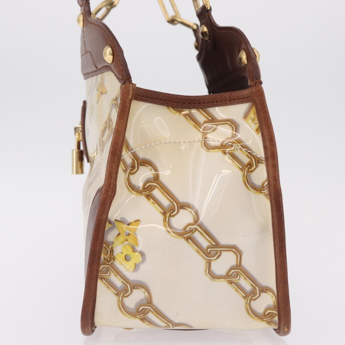 LOUIS VUITTON Charm Cabas Bron Hand Bag Brown White M95157 LV Auth 167784A