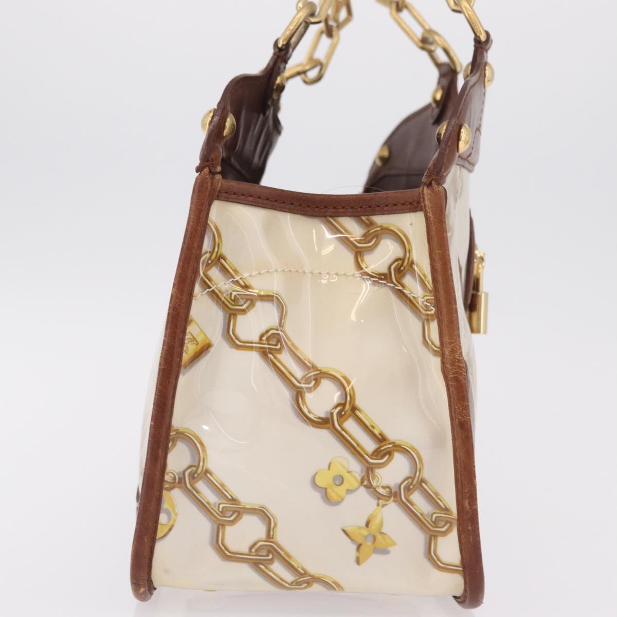 LOUIS VUITTON Charm Cabas Bron Hand Bag Brown White M95157 LV Auth 167784A