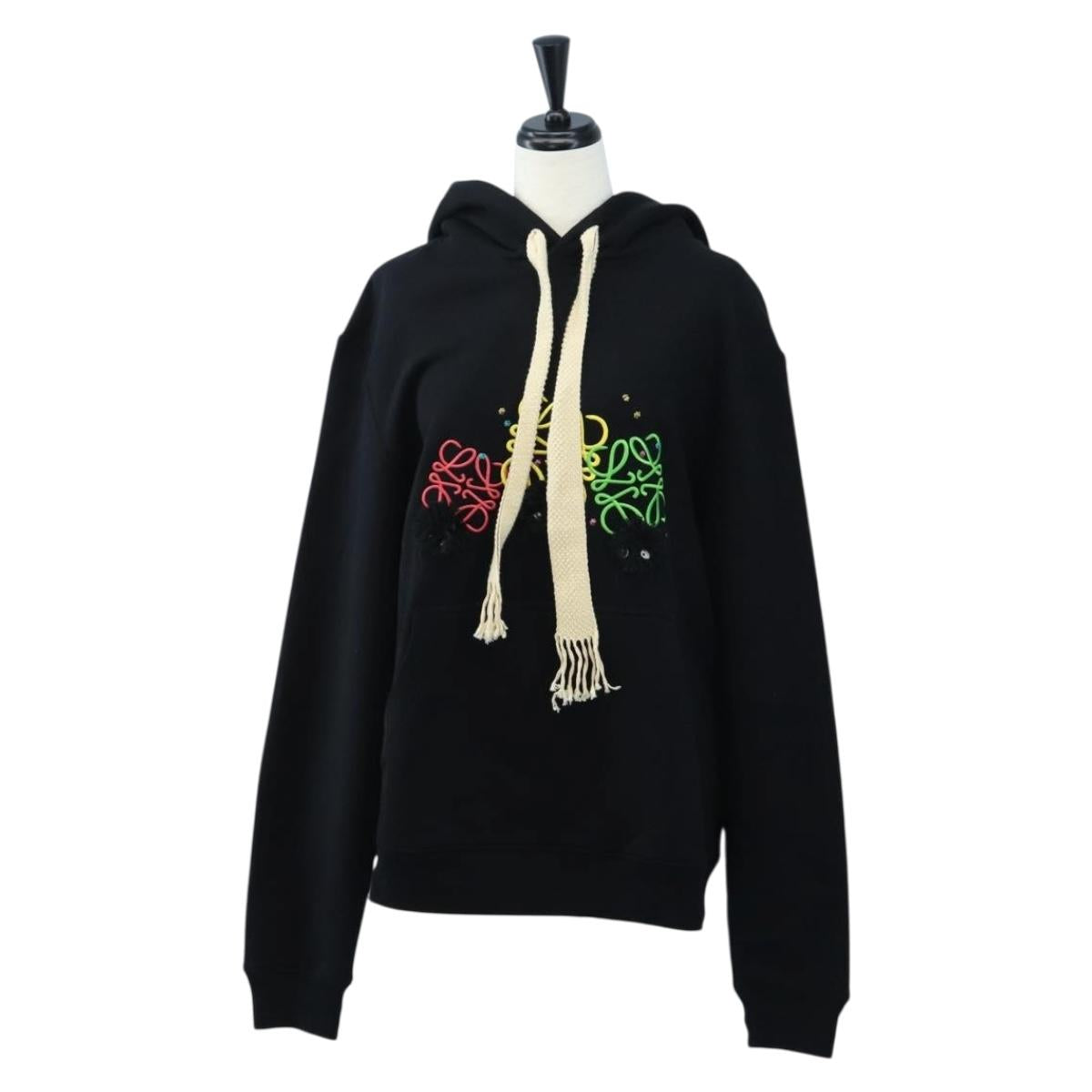 LOEWE Susuwatari Spirited Away Long Sleeve Hoodie Cotton M Black Auth 167788M