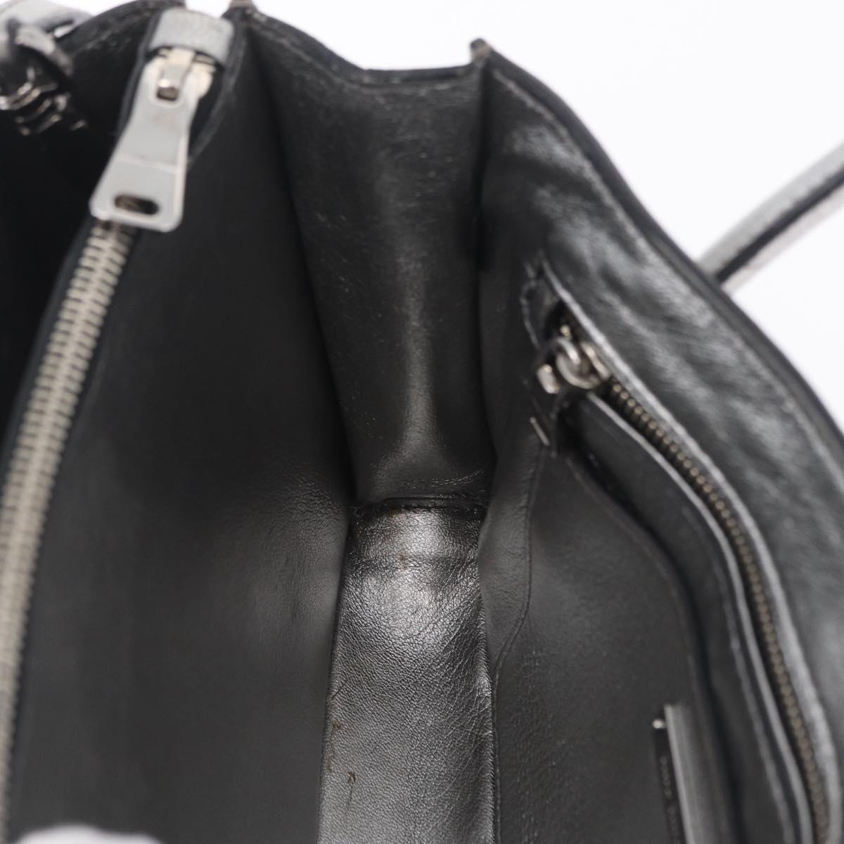 Miu Miu Hand Bag Leather 2way Silver Auth 167797A
