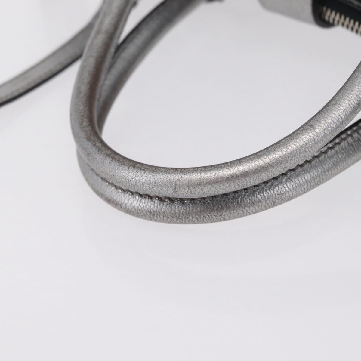 Miu Miu Hand Bag Leather 2way Silver Auth 167797A