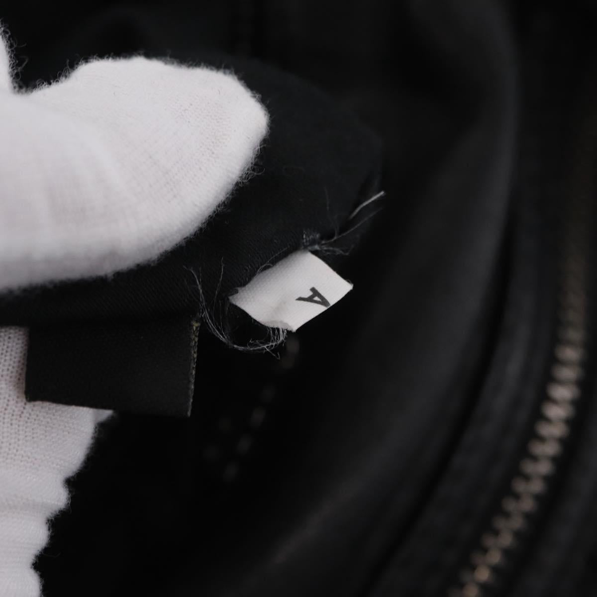 Miu Miu Hand Bag Leather 2way Black Silver Auth 167798M