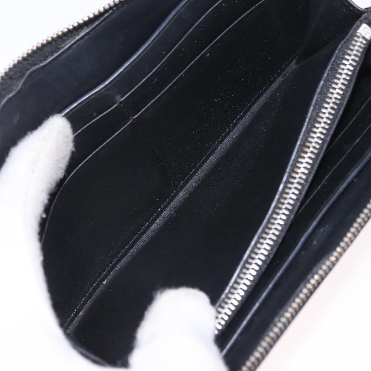 LOEWE Anagram Zippy Wallet Leather Silver Rainbow Auth 167801