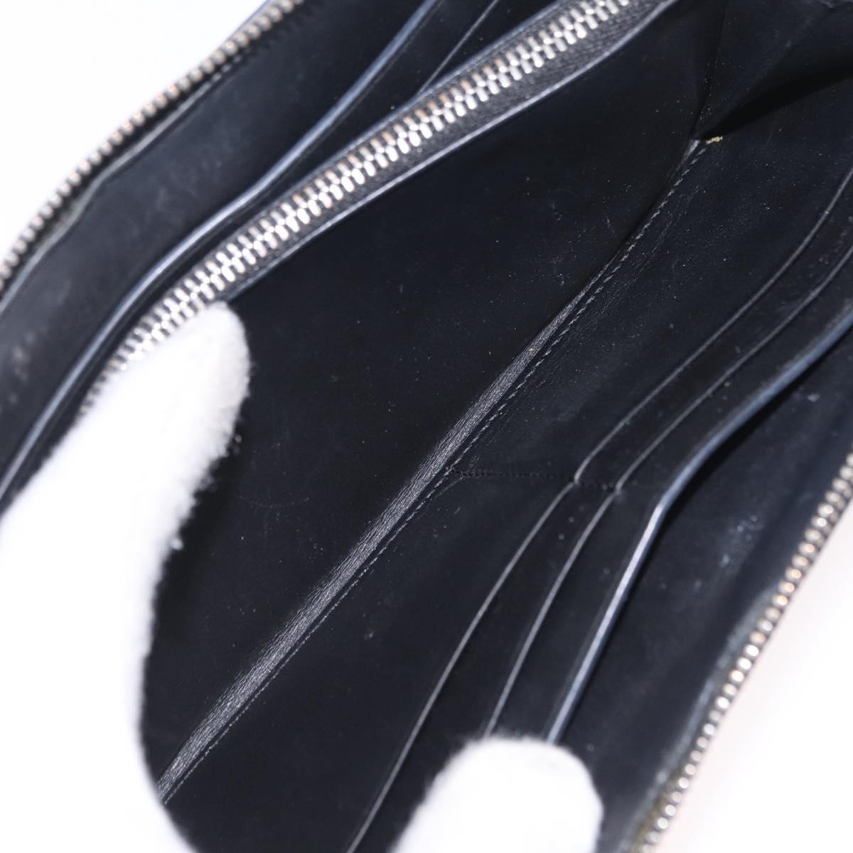 LOEWE Anagram Zippy Wallet Leather Silver Rainbow Auth 167801