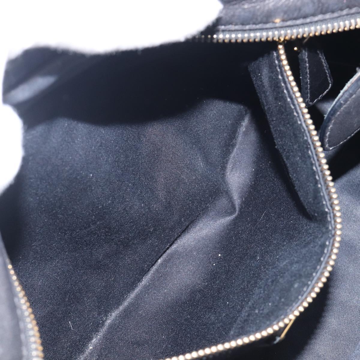 Miu Miu Hand Bag Leather 2way Black Gold Auth 167802M