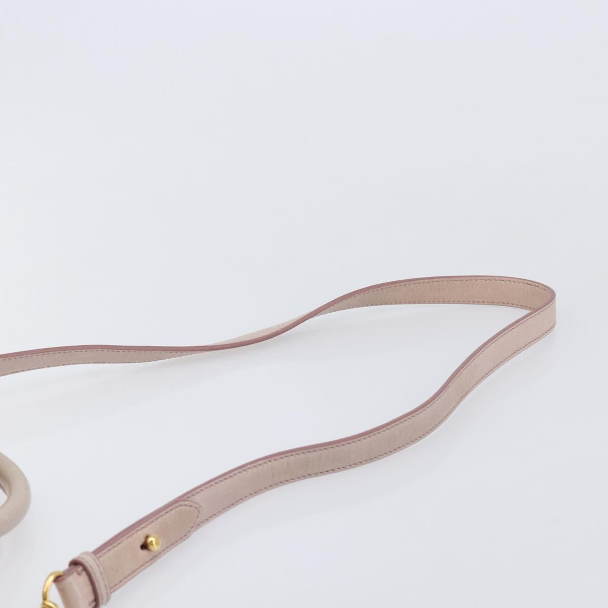 Miu Miu Hand Bag Leather 2way Pink Gold Auth 167808M