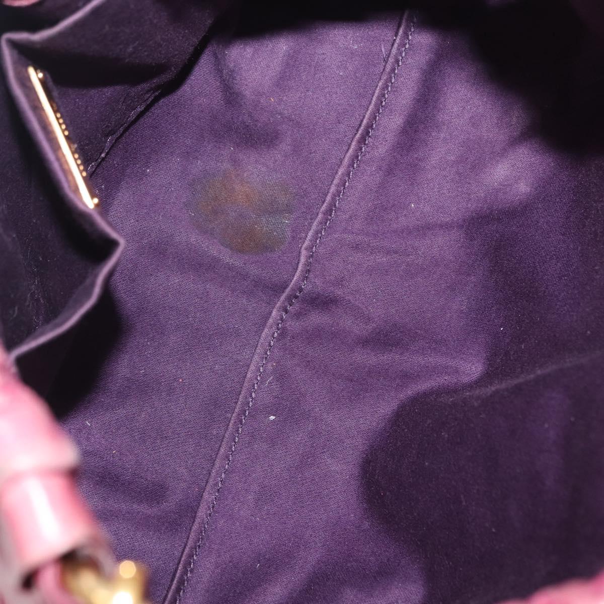 Miu Miu Hand Bag Leather 2way Pink Gold Auth 167814M