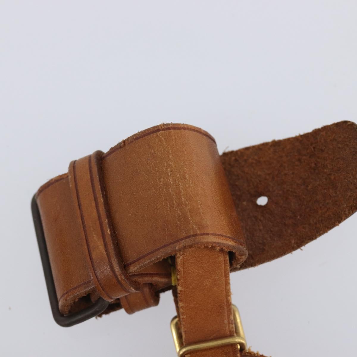 LOUIS VUITTON Name Tag Leather 10 Set Beige LV Auth 167824