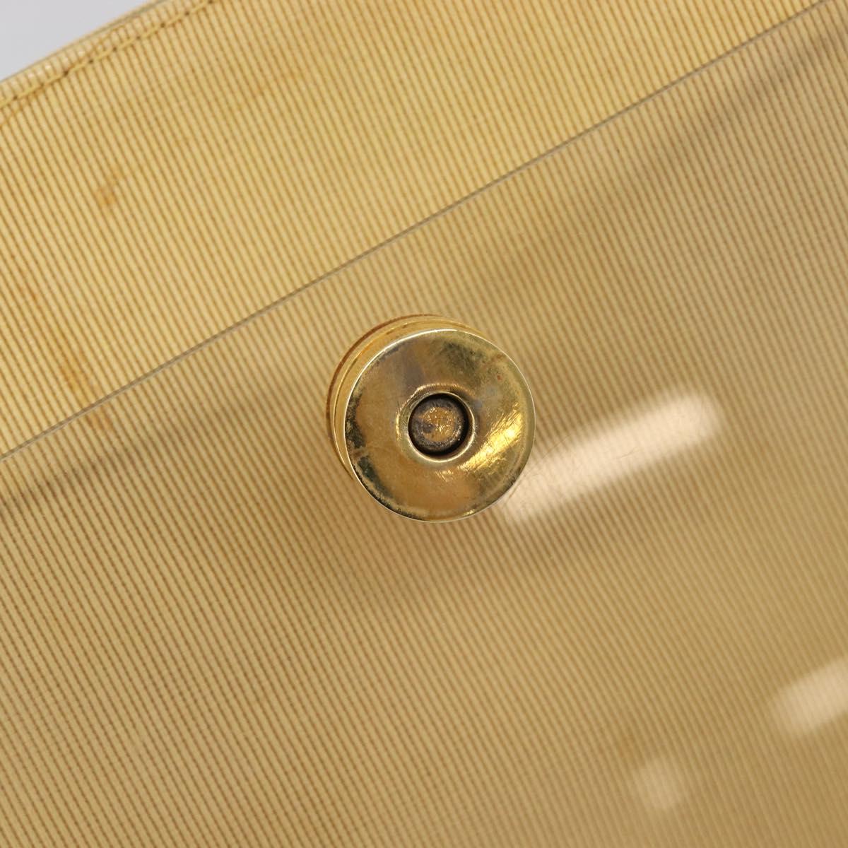 Salvatore Ferragamo Gancini Hand Bag Plastic Clear Gold Auth 167832V