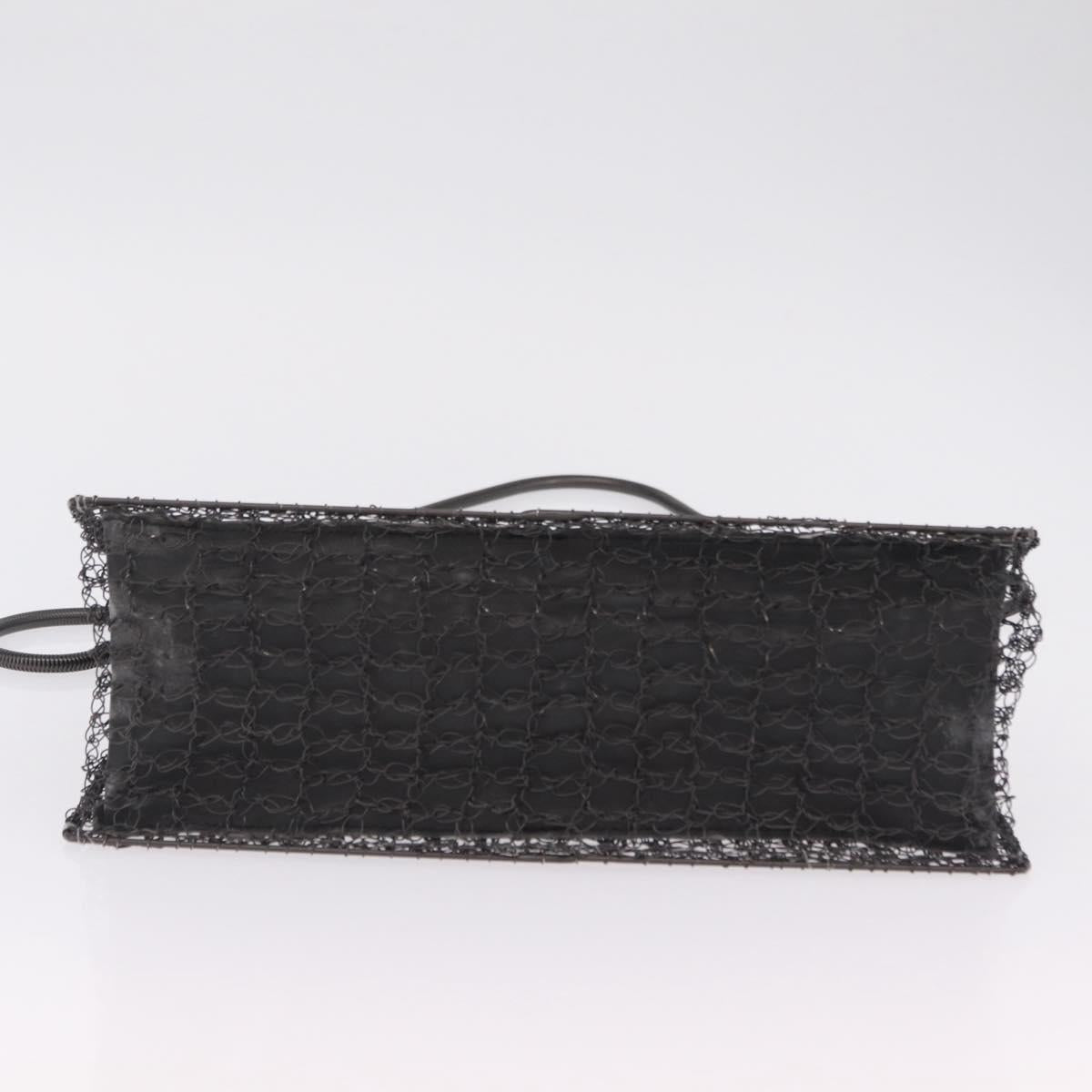 Salvatore Ferragamo Hand Bag Metal 2way Black Auth 167839V