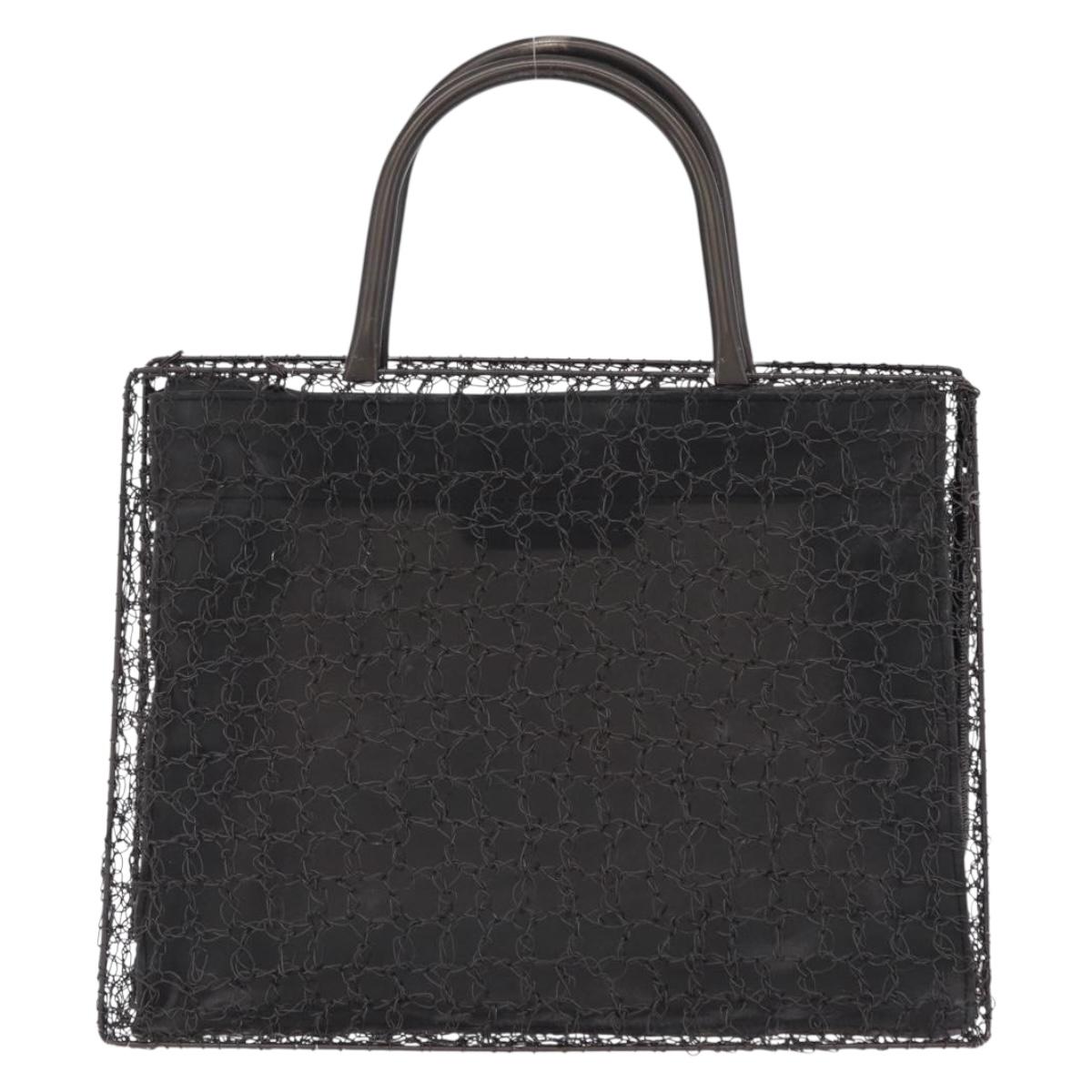 Salvatore Ferragamo Hand Bag Metal 2way Black Auth 167839V