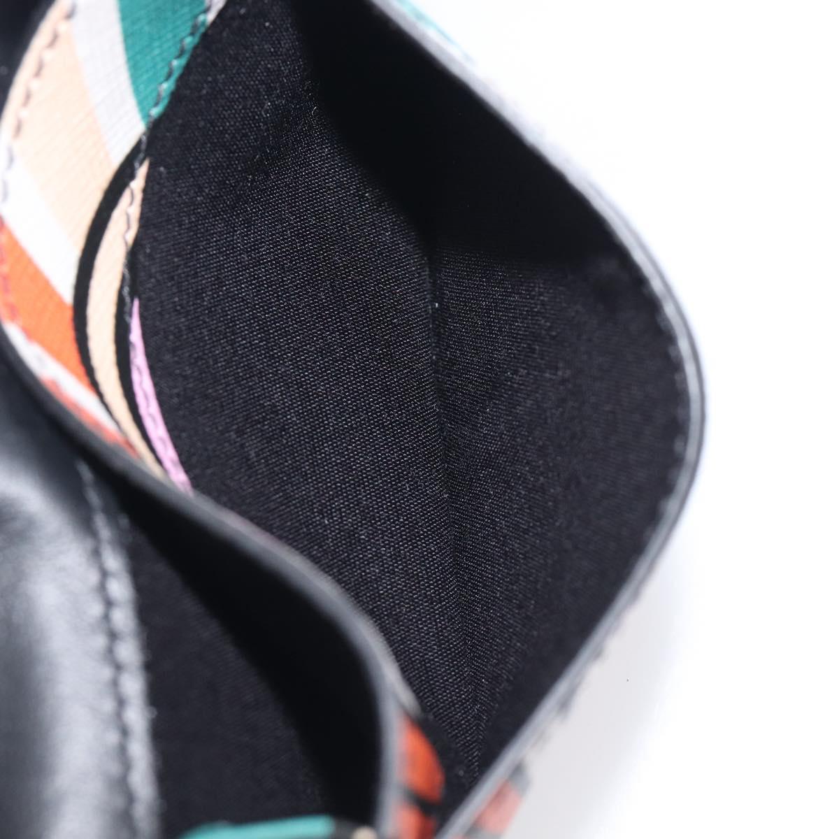 Salvatore Ferragamo Gancini Card Case Leather Multicolor Gold Auth 167840M