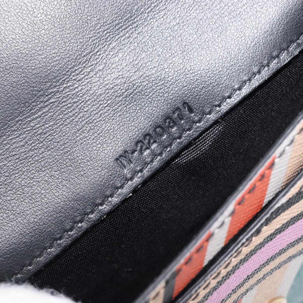 Salvatore Ferragamo Gancini Card Case Leather Multicolor Gold Auth 167840M