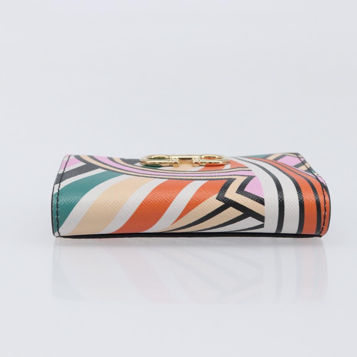 Salvatore Ferragamo Gancini Card Case Leather Multicolor Gold Auth 167840M
