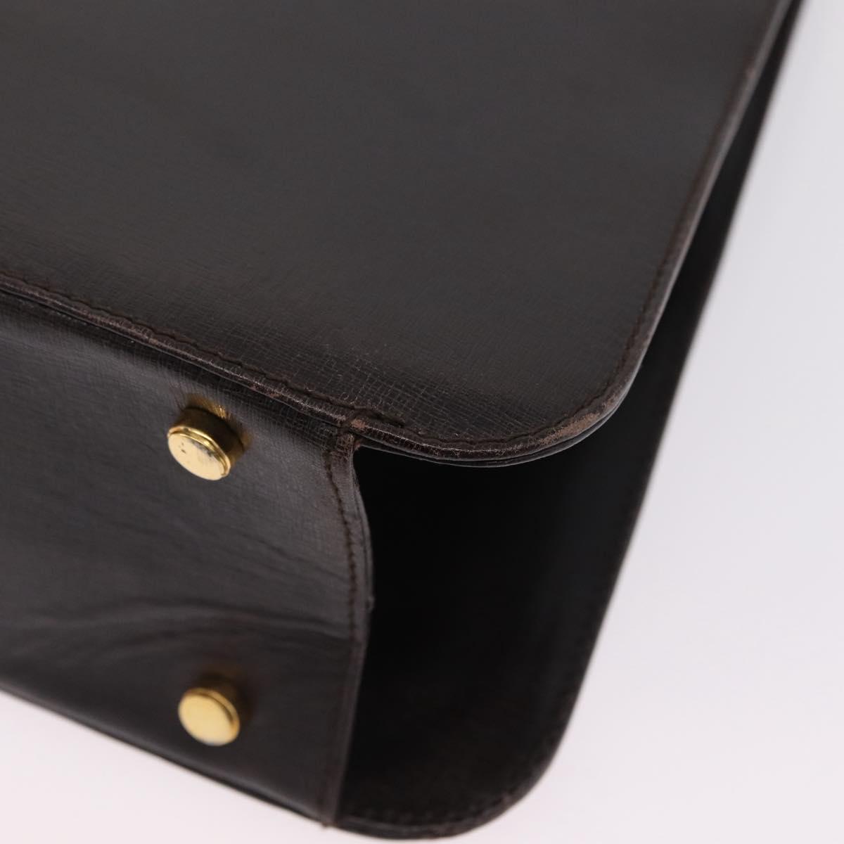 Salvatore Ferragamo Hand Bag Leather 2way Brown Gold Auth 167841V