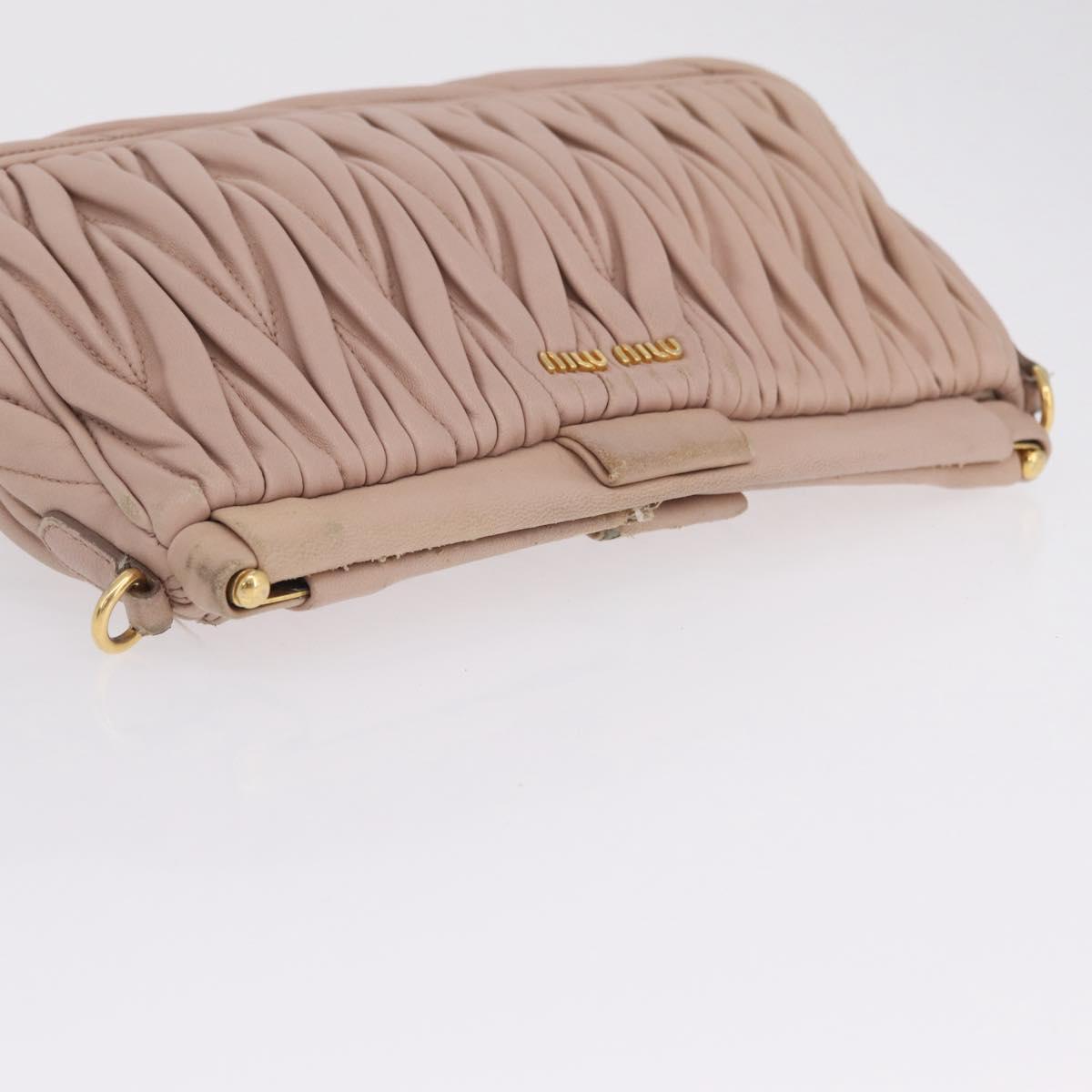 Miu Miu Hand Bag Leather 2 Set Pink Blue Auth 167860