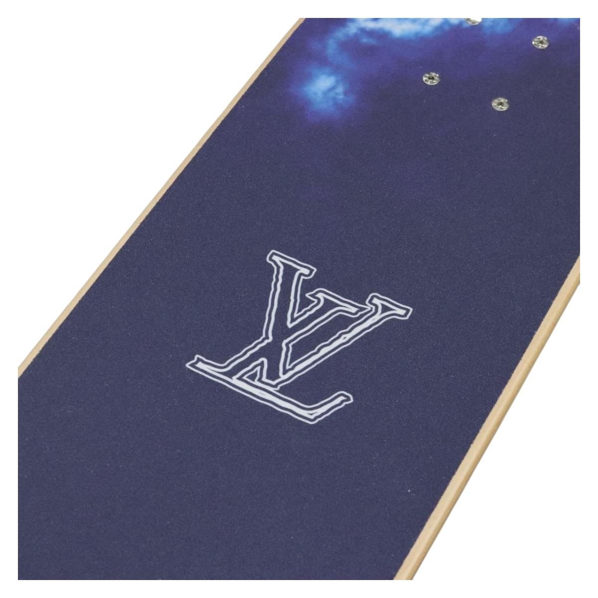 LOUIS VUITTON Monogram Bandana Skateboard Wood Blue GI0765 LV Auth 167873SM