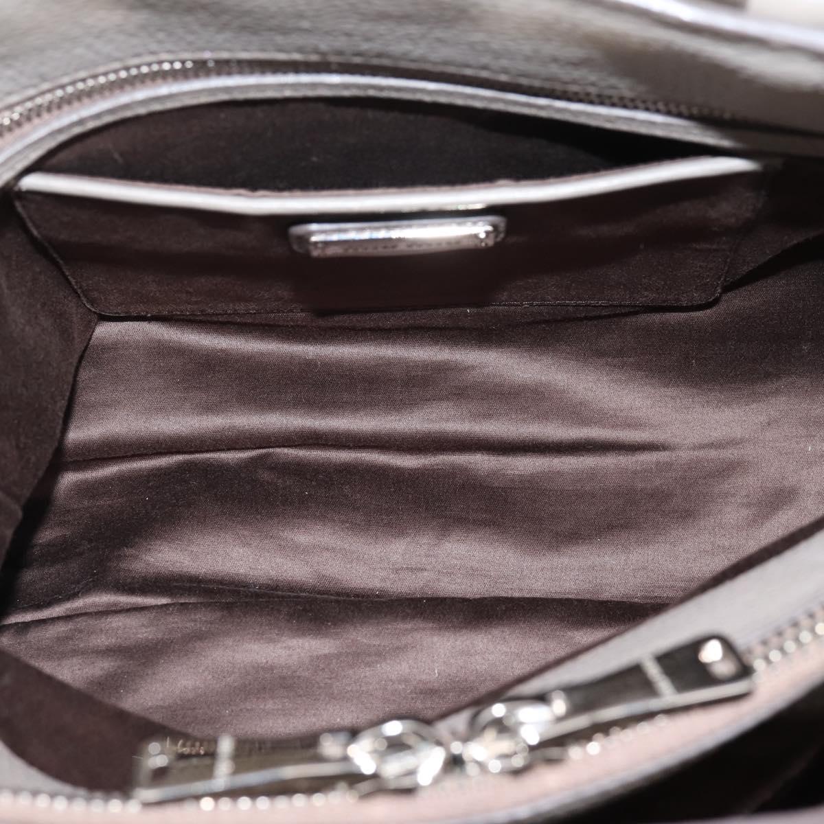 Miu Miu Hand Bag Leather 2way Gray Silver Auth 167878A