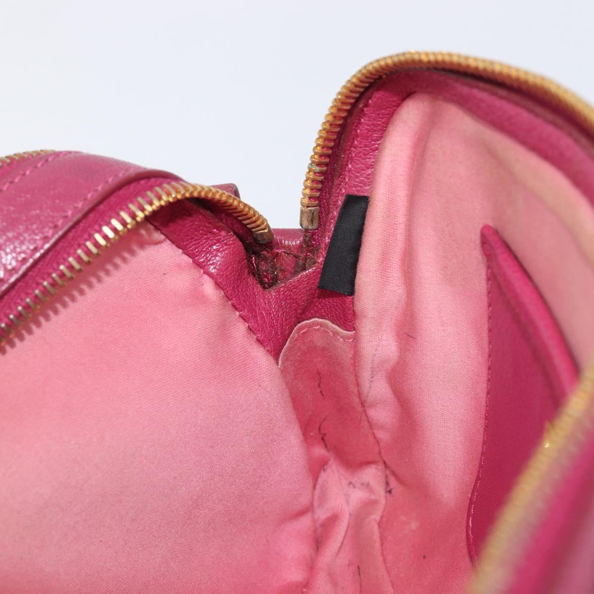 Miu Miu Shoulder Bag Leather Pink Gold Auth 167891A