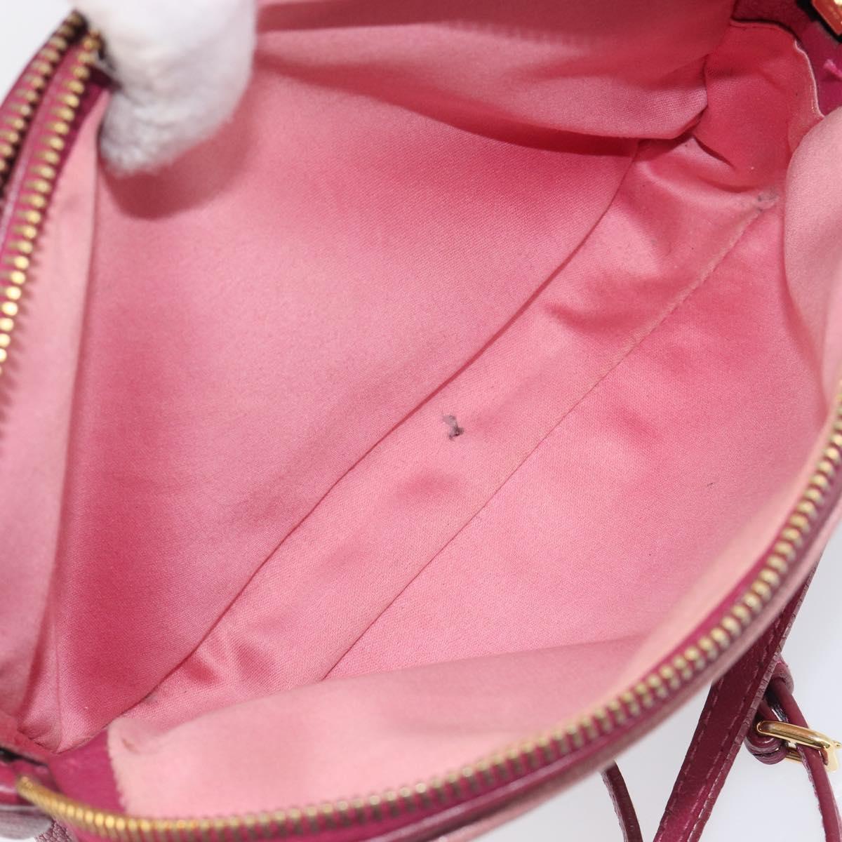 Miu Miu Shoulder Bag Leather Pink Gold Auth 167891A