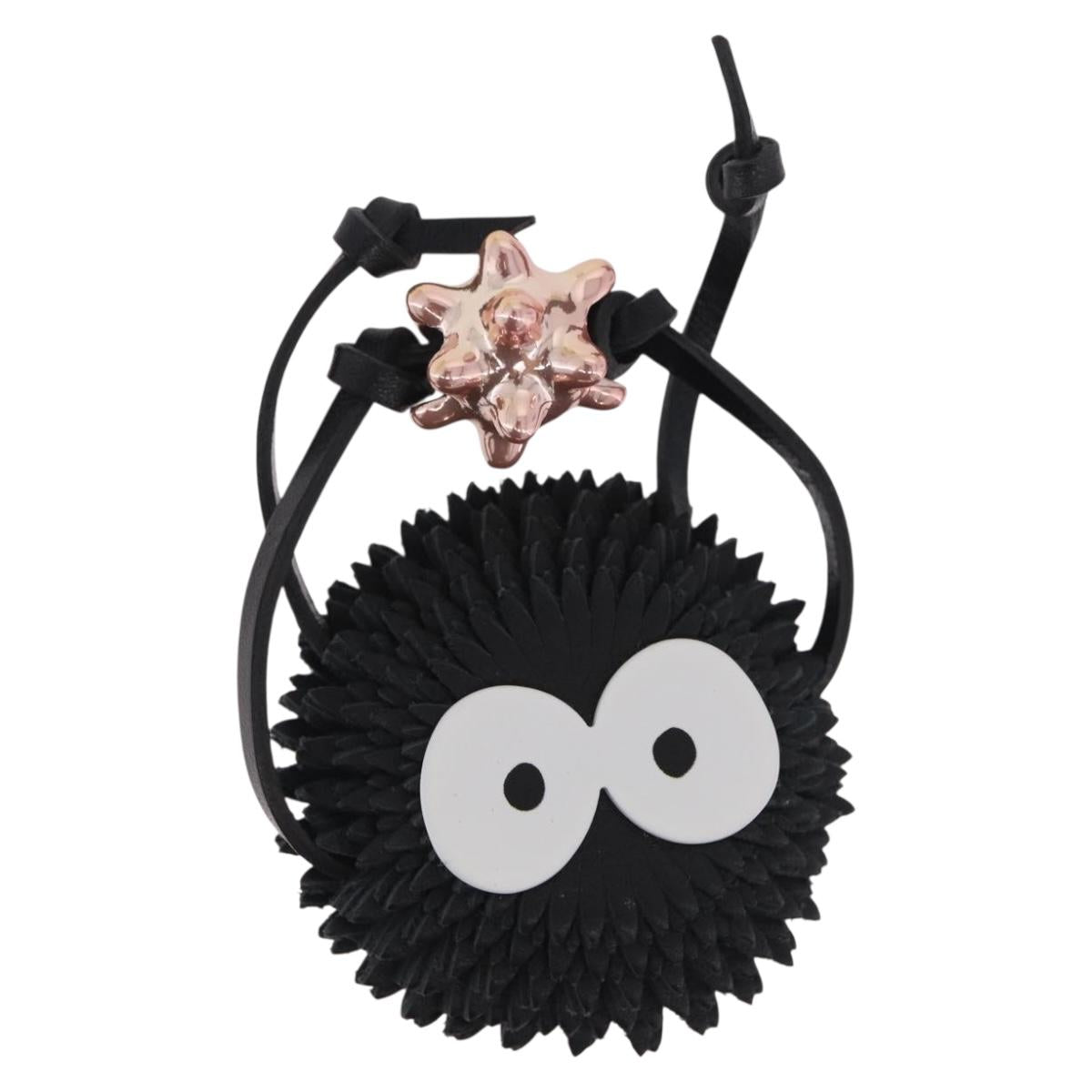 LOEWE Suswatari LOEWE × Studio Ghibli Bag Charm Leather Gray Auth 167894SM