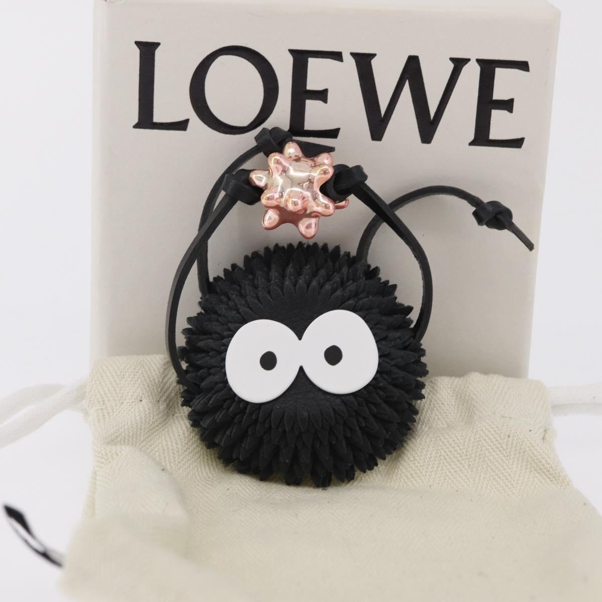 LOEWE Suswatari LOEWE × Studio Ghibli Bag Charm Leather Gray Auth 167894SM
