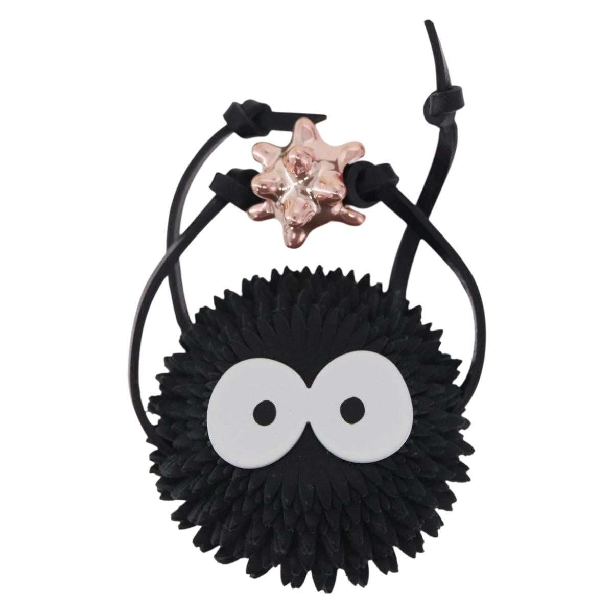 LOEWE Suswatari LOEWE × Studio Ghibli Bag Charm Leather Gray Auth 167894SM