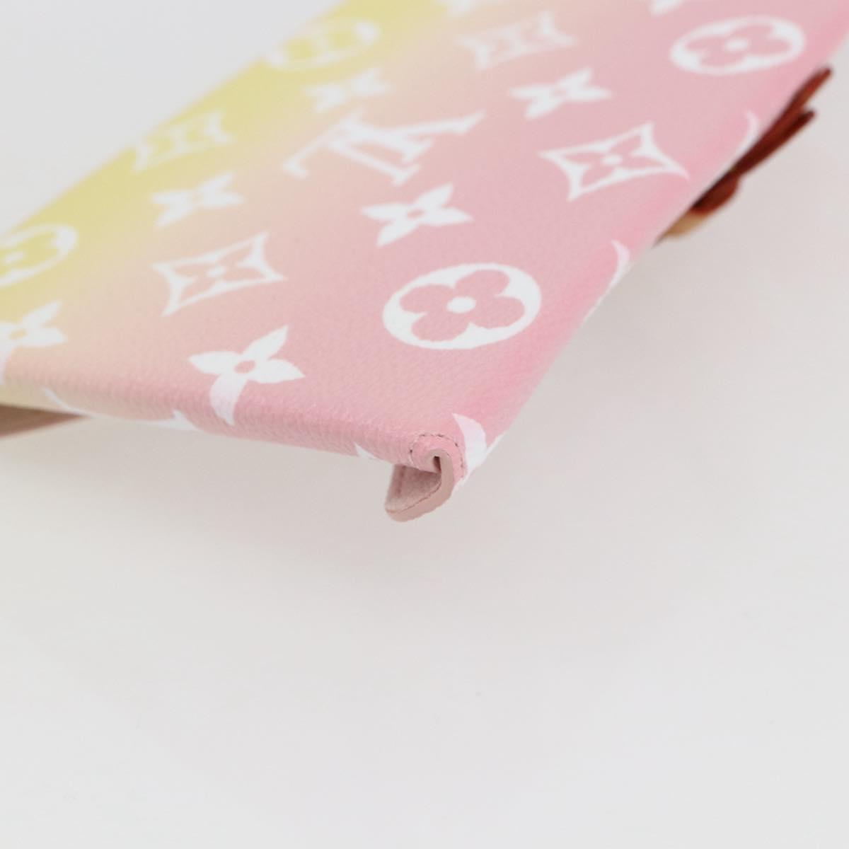 LOUIS VUITTON Monogram Etoui 6 Pailles Pouch Pink GI0621 LV Auth 167902SAM