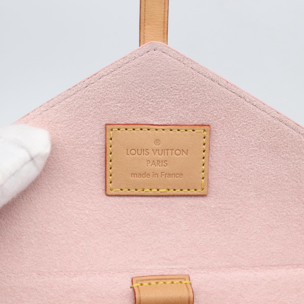 LOUIS VUITTON Monogram Etoui 6 Pailles Pouch Pink GI0621 LV Auth 167902SAM