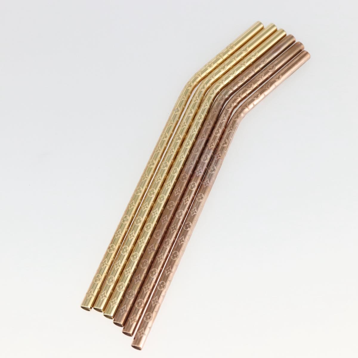 LOUIS VUITTON Monogram Etoui 6 Pailles Pouch Pink GI0621 LV Auth 167902SAM