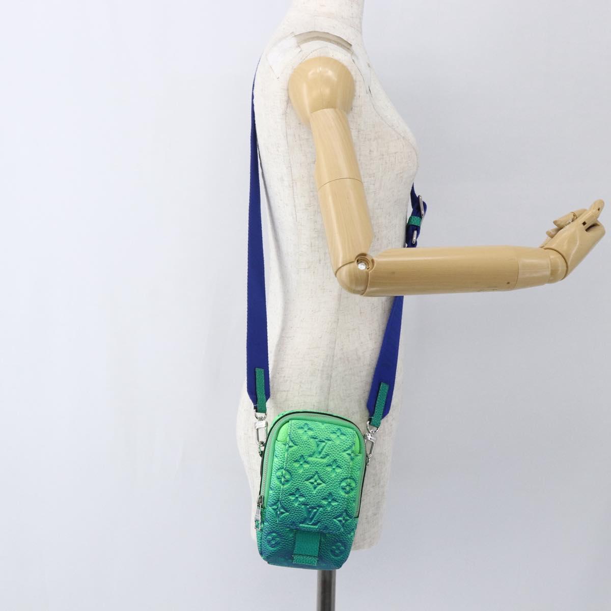 LOUIS VUITTON Taurillon Illusion Double Phone Pouch Shoulder Bag M81223 167903SAM