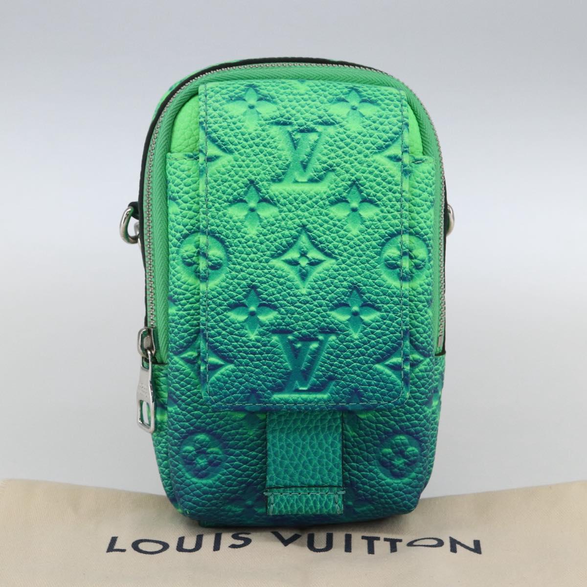 LOUIS VUITTON Taurillon Illusion Double Phone Pouch Shoulder Bag M81223 167903SAM