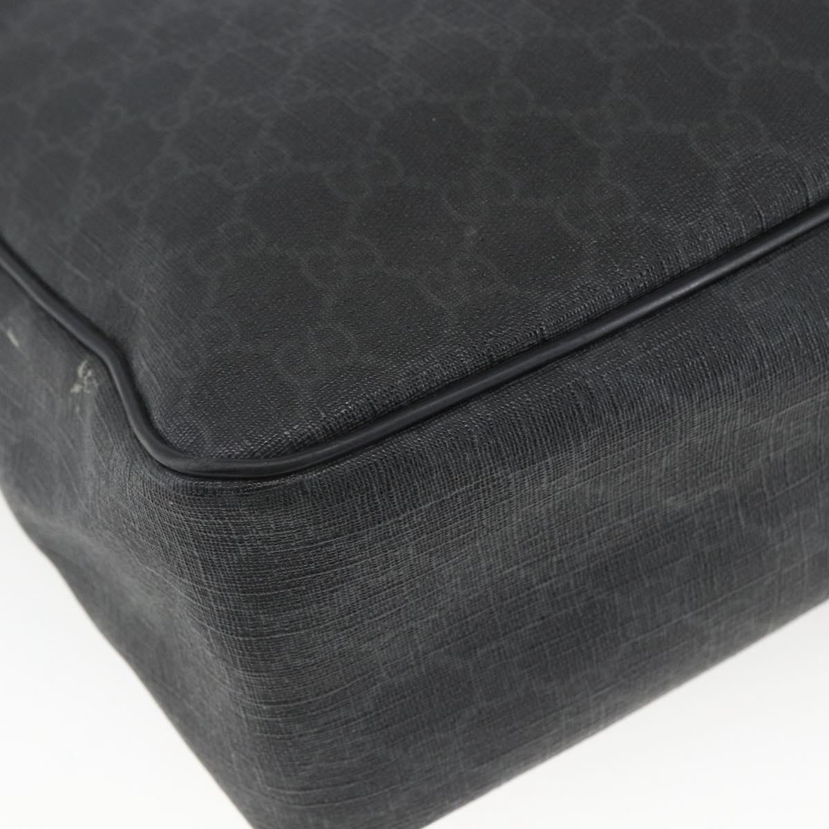 GUCCI GG Supreme Shoulder Bag PVC Black 169935 Auth 167909