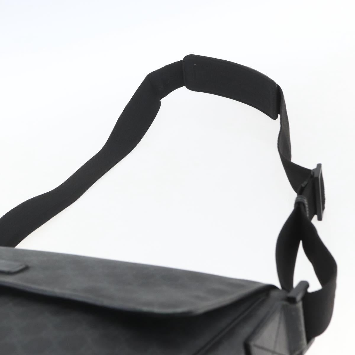 GUCCI GG Supreme Shoulder Bag PVC Black 169935 Auth 167909