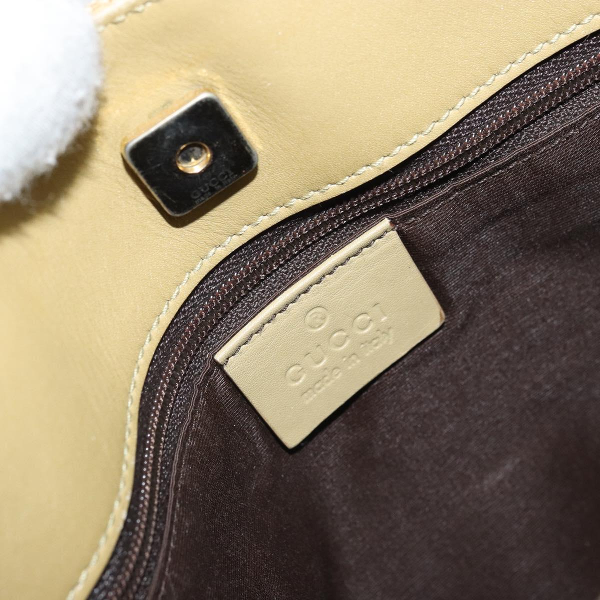 GUCCI GG Canvas Shoulder Bag Beige Gold 91762 Auth 167912