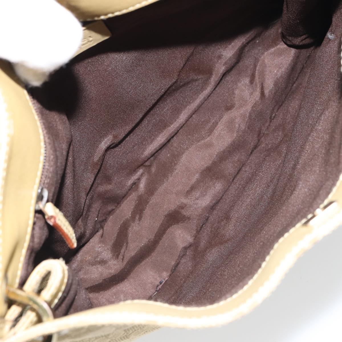 GUCCI GG Canvas Shoulder Bag Beige Gold 91762 Auth 167912