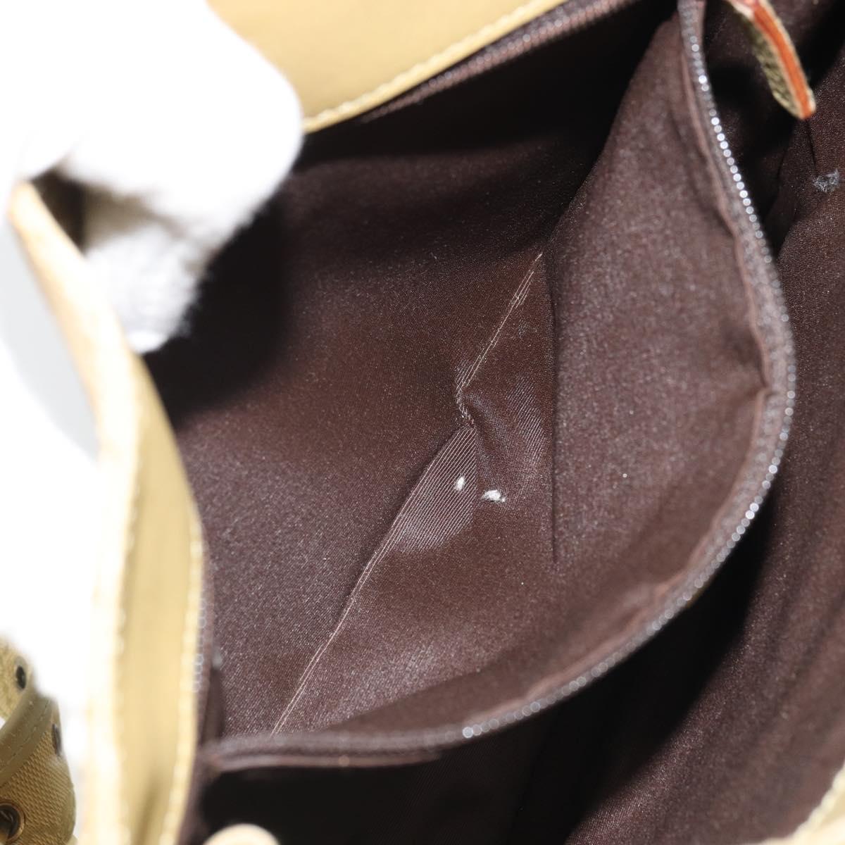 GUCCI GG Canvas Shoulder Bag Beige Gold 91762 Auth 167912