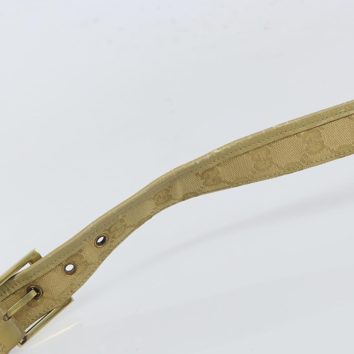 GUCCI GG Canvas Shoulder Bag Beige Gold 91762 Auth 167912