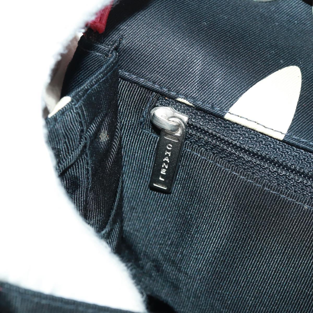 CHANEL 2.55 Chain Choco Bar Shoulder Bag Canvas Black Silver CC Auth 167915V