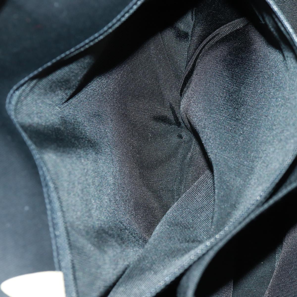 CHANEL 2.55 Chain Choco Bar Shoulder Bag Canvas Black Silver CC Auth 167915V