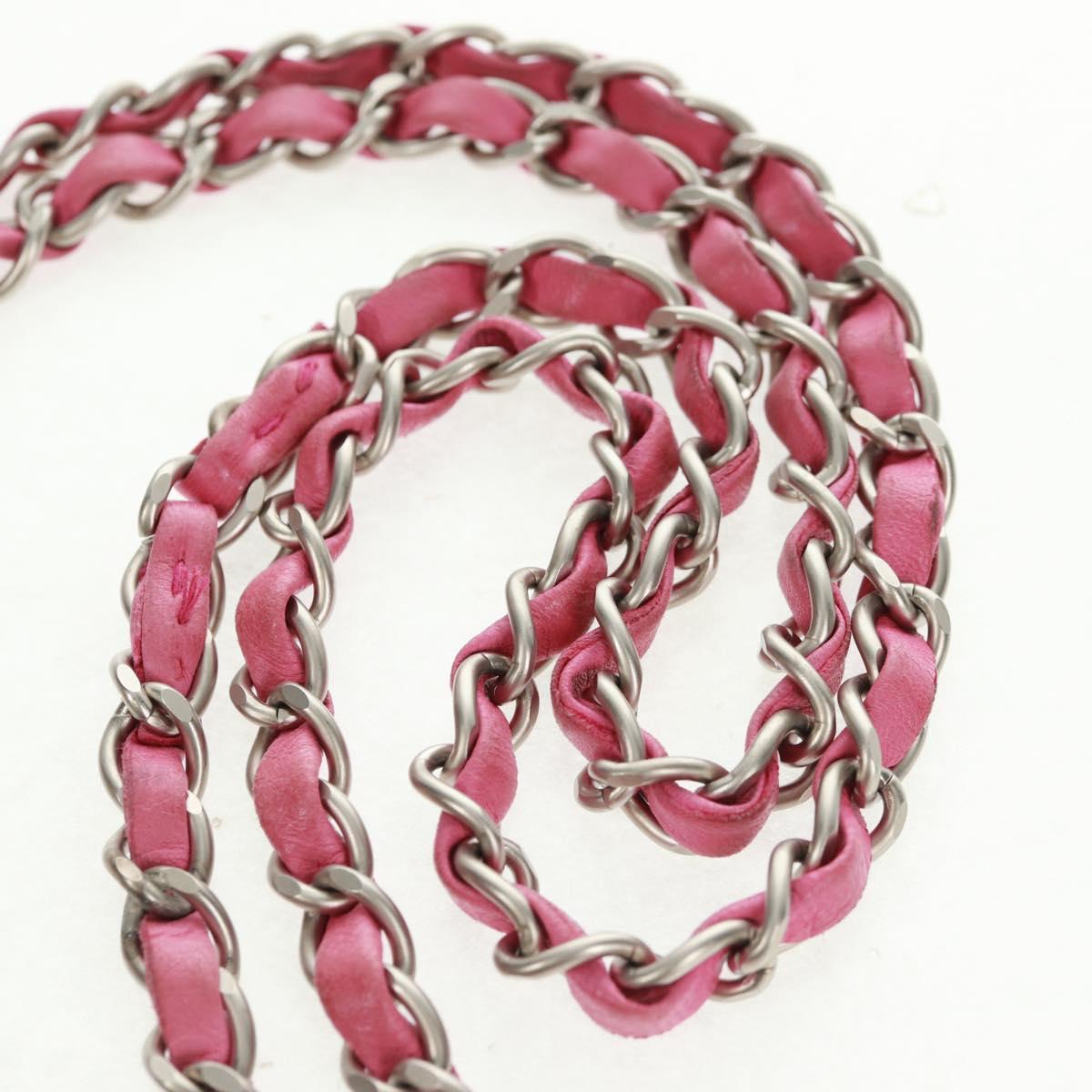 CHANEL 2.55 Chain Choco Bar Shoulder Bag Canvas Black Silver CC Auth 167915V